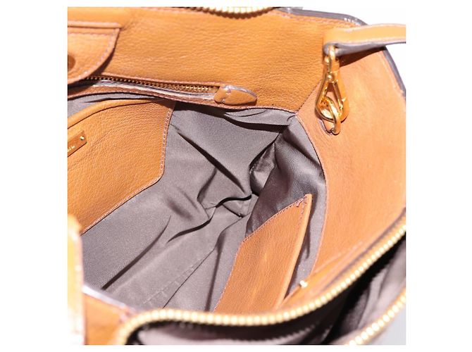 Borsa a mano Miu Miu in pelle 2way Brown Gold Auth yk20781M Marrone D'oro - vista 21