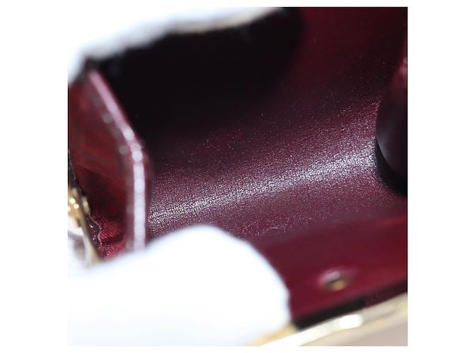 Monedero Christian Dior Trotter Canvas Bordeaux Gold Auth 199784A - vista 15