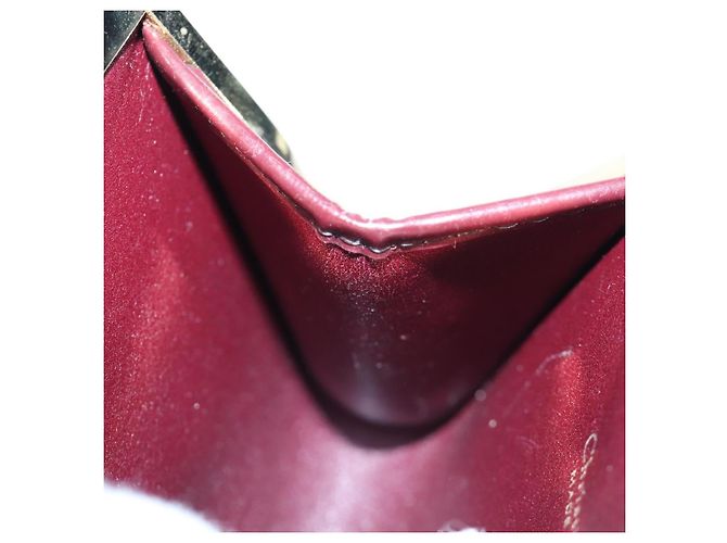 Monedero Christian Dior Trotter Canvas Bordeaux Gold Auth 199784A - vista 17