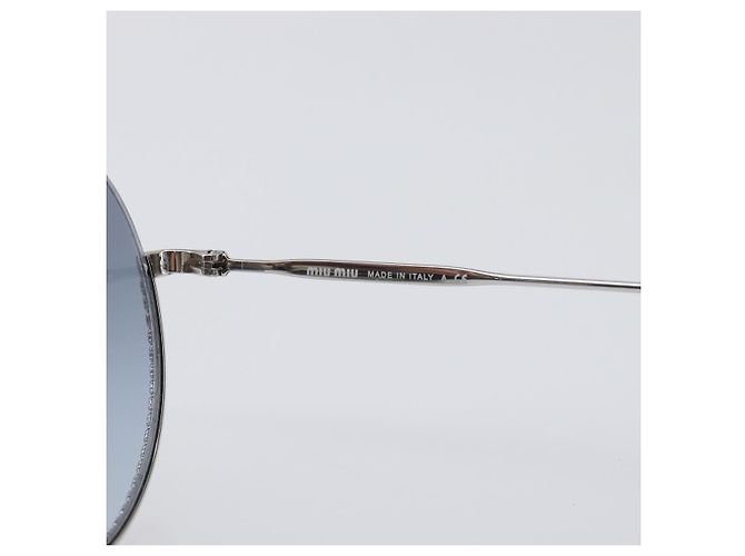 Gafas de sol Miu Miu metal Silver Auth BA15179 Plata - vista 8