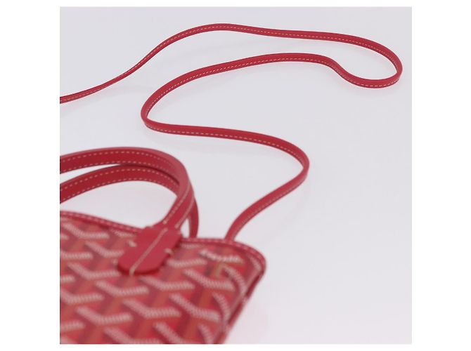 Borsa GOYARD Herringbone 2025 Only Poitiers Bag PVC 2way Rossa Auth SW2665SM Rosso - vista 10