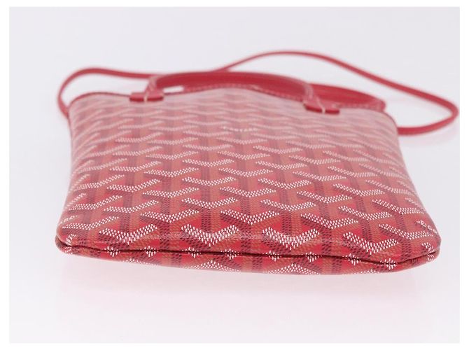 Borsa GOYARD Herringbone 2025 Only Poitiers Bag PVC 2way Rossa Auth SW2665SM Rosso - vista 11