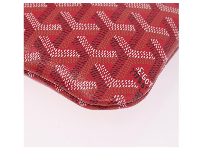 Borsa GOYARD Herringbone 2025 Only Poitiers Bag PVC 2way Rossa Auth SW2665SM Rosso - vista 13