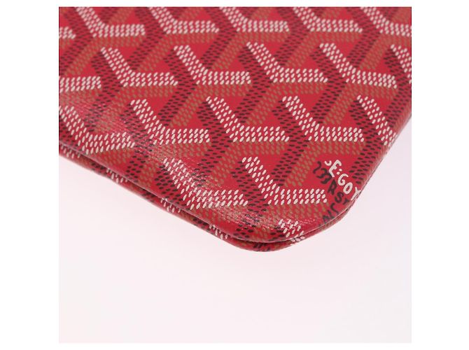 Borsa GOYARD Herringbone 2025 Only Poitiers Bag PVC 2way Rossa Auth SW2665SM Rosso - vista 15
