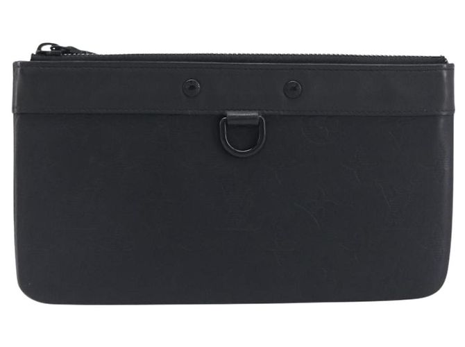 LOUIS VUITTON Monogram Shadow Pochette Discovery PM Black M44335 LV Auth 198551A Nero - vista 13