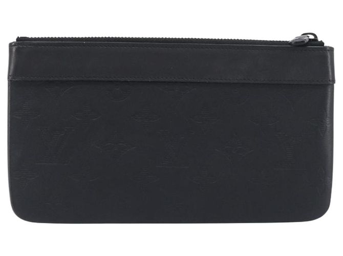 LOUIS VUITTON Monogram Shadow Pochette Discovery PM Black M44335 LV Auth 198551A Nero - vista 2