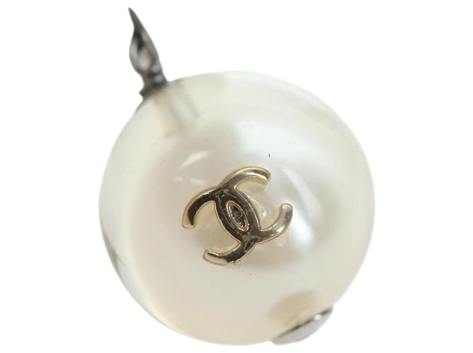 CHANEL Pierce Metal Silver Yellow CC Auth 192858V Argento Giallo - vista 10