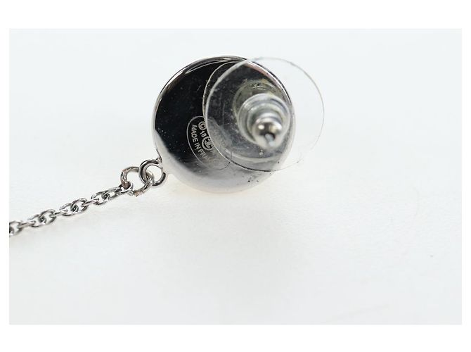 CHANEL Pierce Metal Silver Yellow CC Auth 192858V Argento Giallo - vista 7