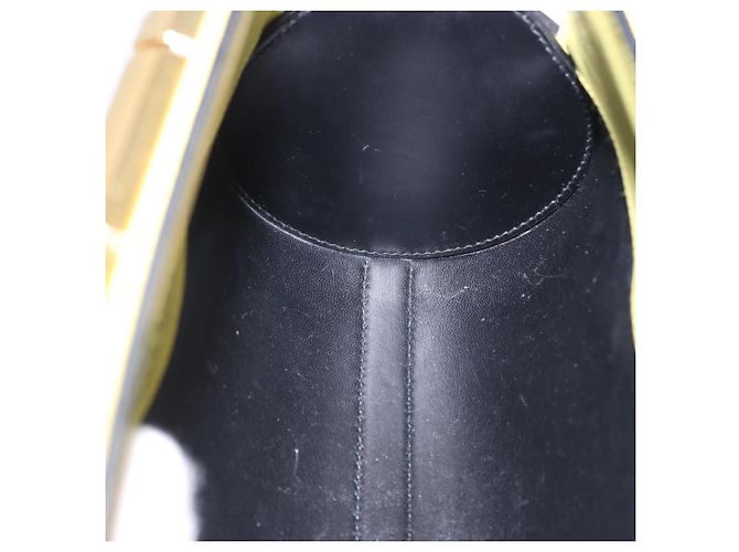Borsa a tracolla con catena PRADA in pelle Saffiano Yellow Gold Auth 198688M D'oro Giallo - vista 24