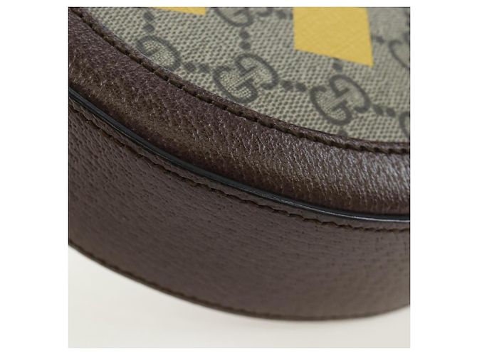 Borsa a tracolla GUCCI GG Supreme PVC Beige Gold 574978 Auth BA15155M D'oro - vista 14