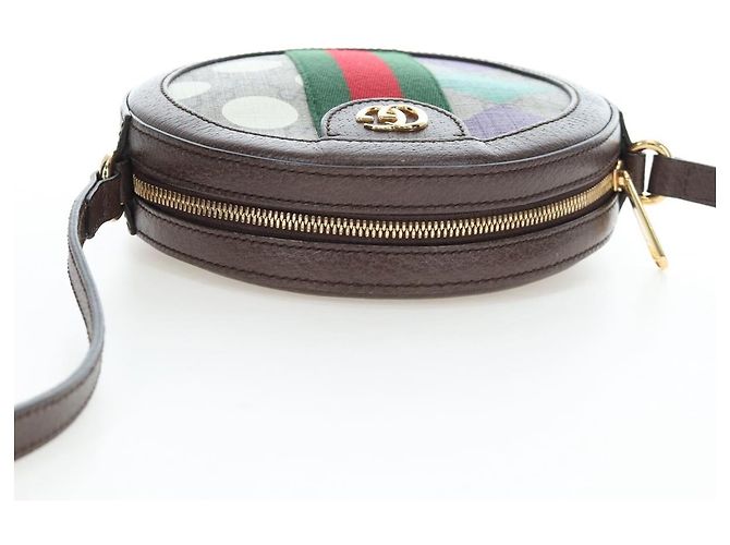 Borsa a tracolla GUCCI GG Supreme PVC Beige Gold 574978 Auth BA15155M D'oro - vista 6