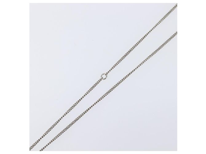 Collana CHANEL COCO Mark Stone metallo Silver CC Auth yk20721M Argento - vista 13