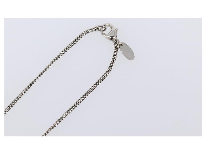Collana CHANEL COCO Mark Stone metallo Silver CC Auth yk20721M Argento - vista 15