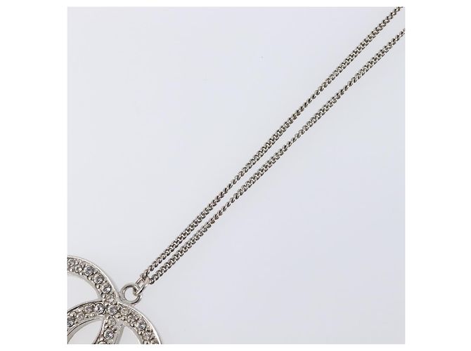 Collana CHANEL COCO Mark Stone metallo Silver CC Auth yk20721M Argento - vista 4