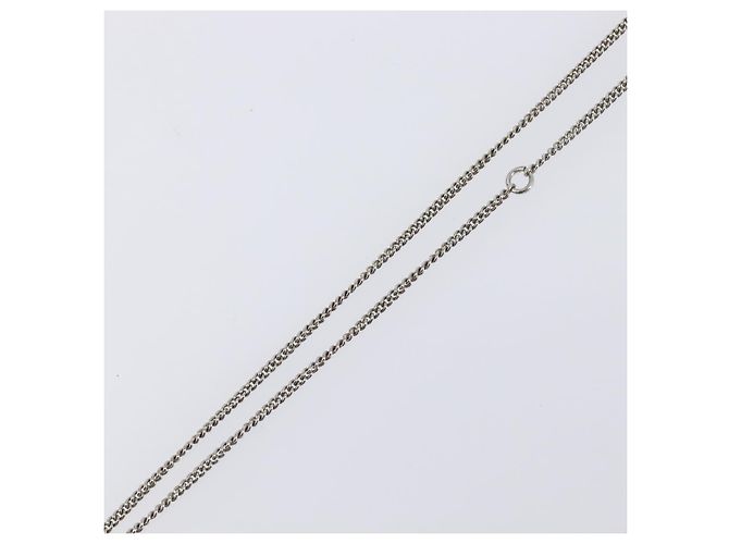 Collana CHANEL COCO Mark Stone metallo Silver CC Auth yk20721M Argento - vista 5