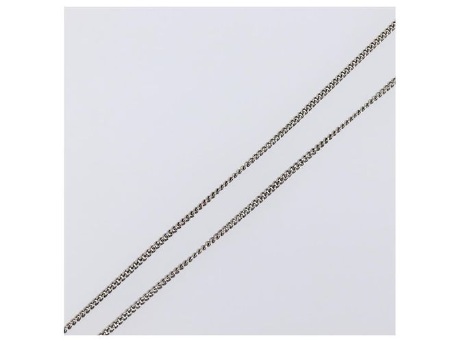 Collana CHANEL COCO Mark Stone metallo Silver CC Auth yk20721M Argento - vista 6