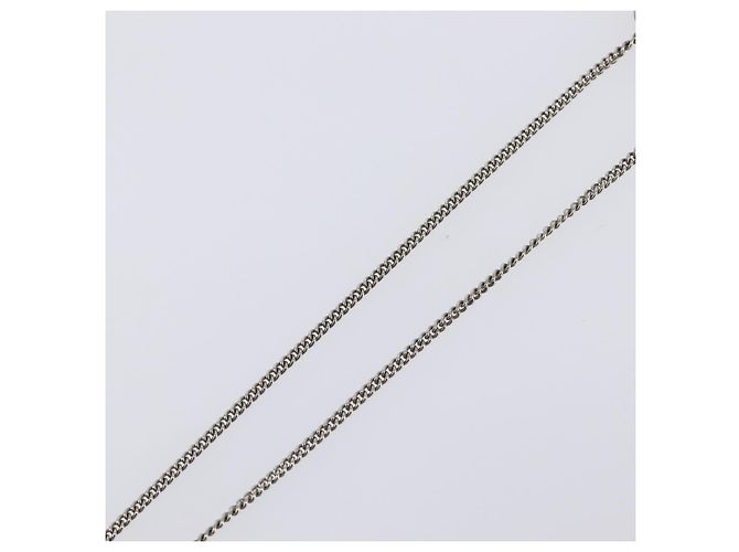 Collana CHANEL COCO Mark Stone metallo Silver CC Auth yk20721M Argento - vista 7