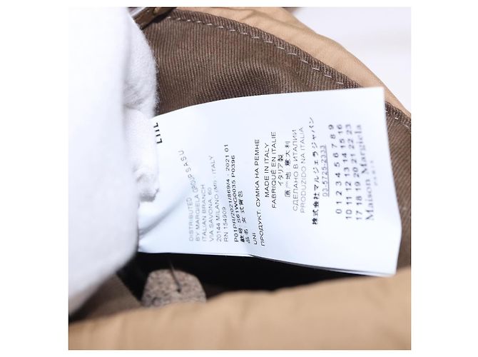 Maison Martin Margiela Maison Margiela Borsa a tracolla con catena in pelle 2way Beige Silver Auth am12335M Argento - vista 11
