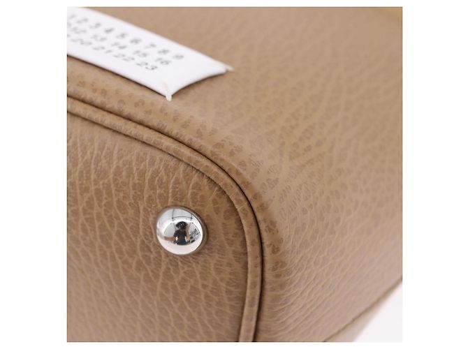 Maison Martin Margiela Maison Margiela Borsa a tracolla con catena in pelle 2way Beige Silver Auth am12335M Argento - vista 16