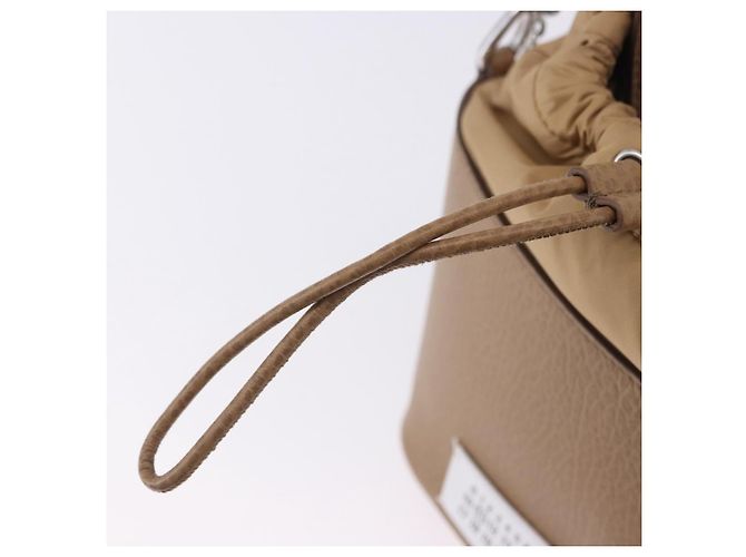 Maison Martin Margiela Maison Margiela Borsa a tracolla con catena in pelle 2way Beige Silver Auth am12335M Argento - vista 20
