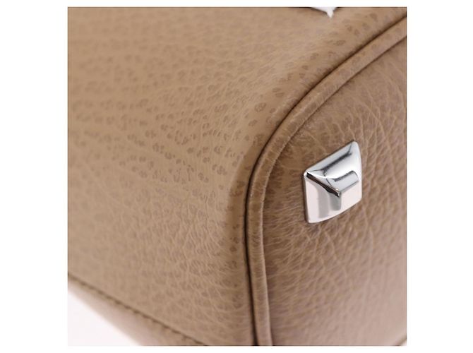 Maison Martin Margiela Maison Margiela Borsa a tracolla con catena in pelle 2way Beige Silver Auth am12335M Argento - vista 9