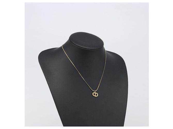 Collana Christian Dior metallo Gold Tone Auth 193456 - vista 13