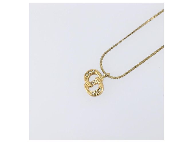 Collana Christian Dior metallo Gold Tone Auth 193456 - vista 3