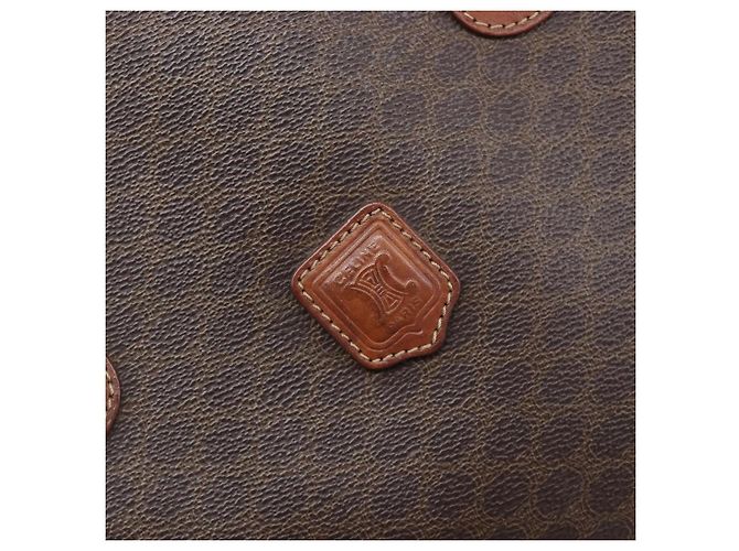 Céline Borsa a Mano CELINE Macadam PVC Pelle Marrone Tono Oro Auth ep15677 - vista 18
