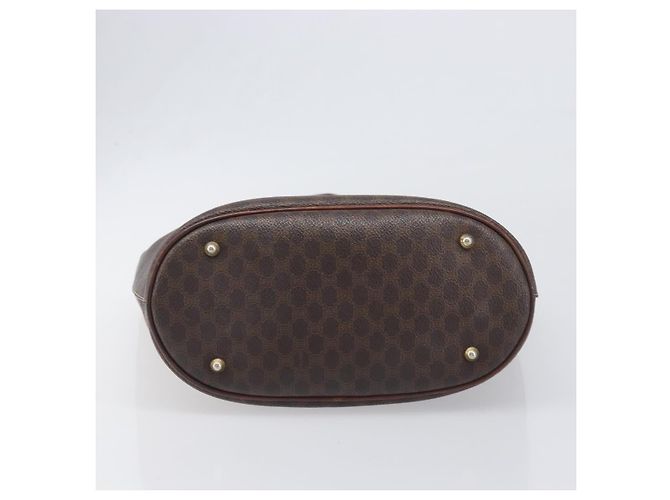 Céline Borsa a Mano CELINE Macadam PVC Pelle Marrone Tono Oro Auth ep15677 - vista 5