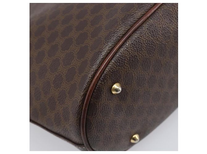 Céline Borsa a Mano CELINE Macadam PVC Pelle Marrone Tono Oro Auth ep15677 - vista 9