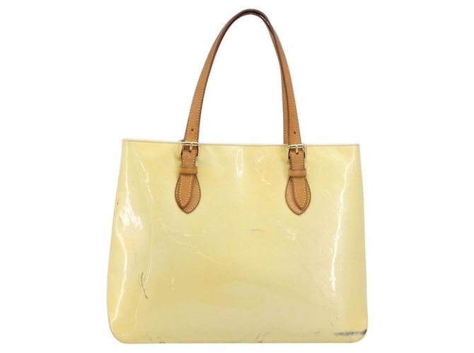 LOUIS VUITTON Monogram Vernis Brentwood Hand Bag Perle M91512 LV Auth 200140 - vista 13