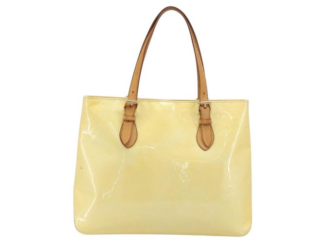 LOUIS VUITTON Monogram Vernis Brentwood Hand Bag Perle M91512 LV Auth 200140 - vista 2