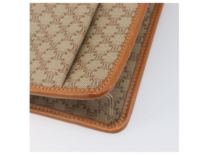 Céline Borsa a Tracolla CELINE Macadam PVC Pelle Beige Tono Oro Auth ep15726 - vista 12