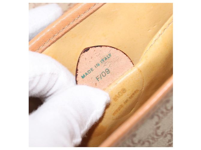 Céline Borsa a Tracolla CELINE Macadam PVC Pelle Beige Tono Oro Auth ep15726 - vista 21