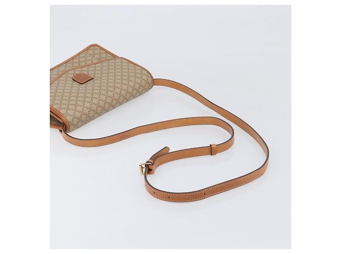 Céline Borsa a Tracolla CELINE Macadam PVC Pelle Beige Tono Oro Auth ep15726 - vista 7