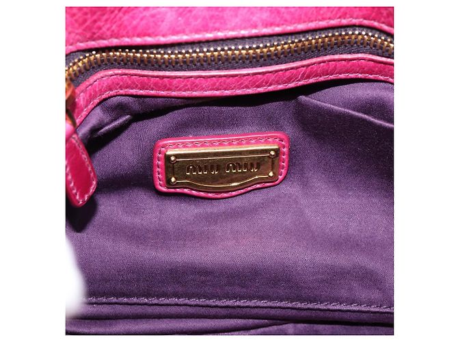 Borsa a mano Miu Miu Vitellolux 2way Pink Gold Auth 199159M Rosa D'oro - vista 19
