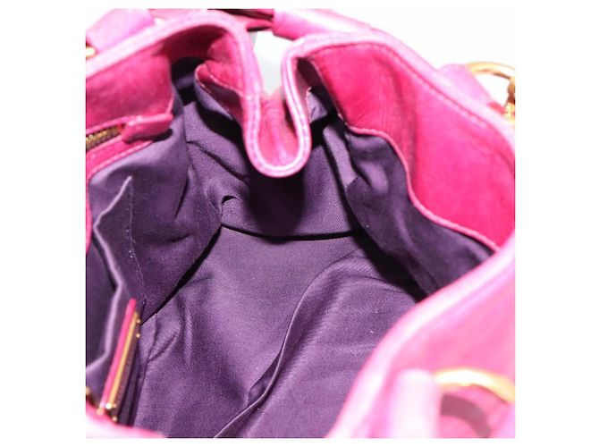 Borsa a mano Miu Miu Vitellolux 2way Pink Gold Auth 199159M Rosa D'oro - vista 20