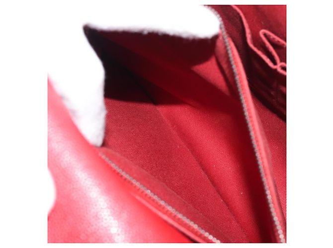 Bolsa de corrente CHANEL Matelasse Coco Handle em couro Caviar 2 vias Vermelha CC Auth 195900V Prata Vermelho - vista 26