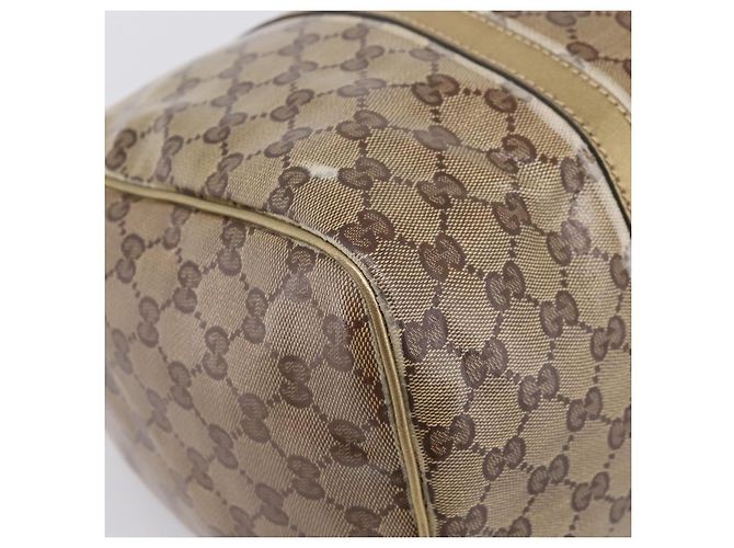 Borsa Boston GUCCI GG Crystal Coated Canvas Gold 193603 Auth 197908 D'oro - vista 11
