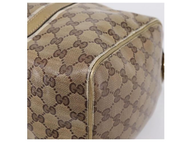 Borsa Boston GUCCI GG Crystal Coated Canvas Gold 193603 Auth 197908 D'oro - vista 12