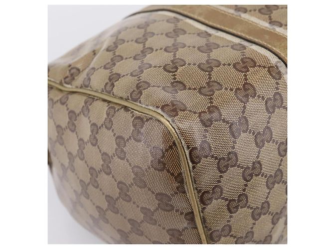 Borsa Boston GUCCI GG Crystal Coated Canvas Gold 193603 Auth 197908 D'oro - vista 13