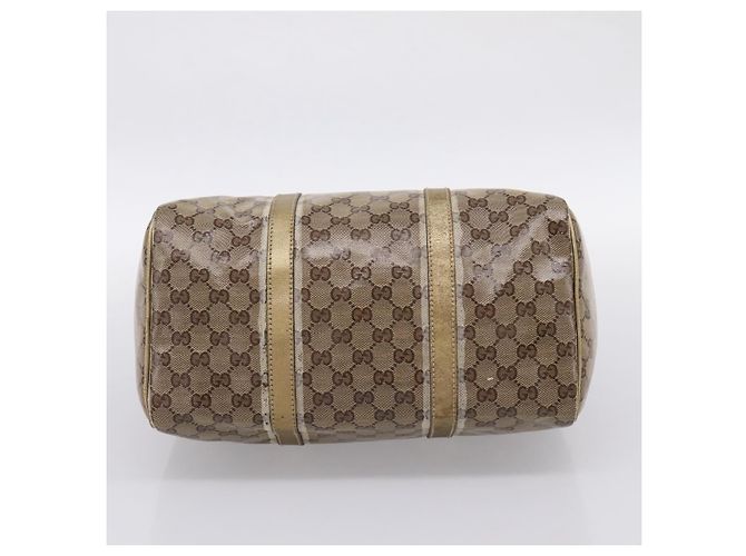 Borsa Boston GUCCI GG Crystal Coated Canvas Gold 193603 Auth 197908 D'oro - vista 9