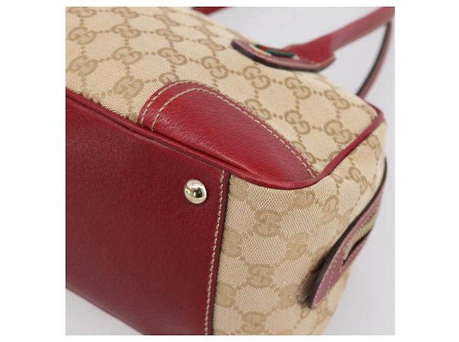 Bolsa Gucci GG Canvas Princey Web Sherry Line Beige Gold 161720 Auth 200889V Bege Dourado - vista 10