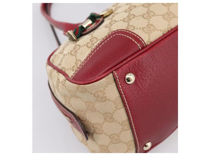 Bolsa Gucci GG Canvas Princey Web Sherry Line Beige Gold 161720 Auth 200889V Bege Dourado - vista 11
