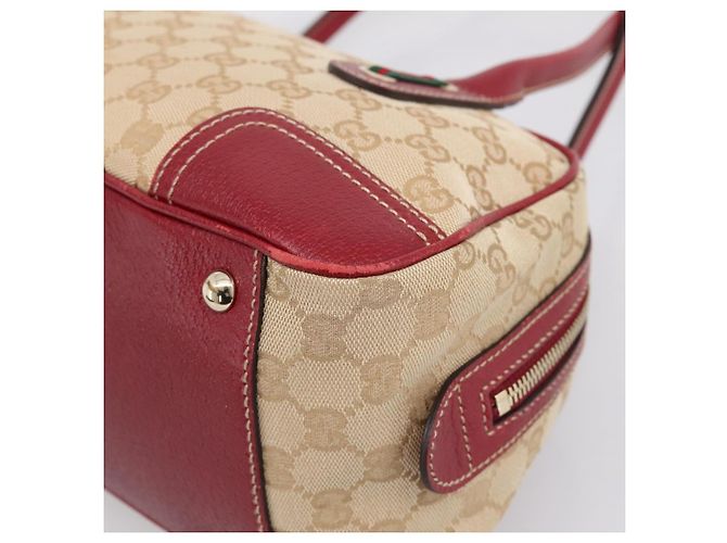 Bolsa Gucci GG Canvas Princey Web Sherry Line Beige Gold 161720 Auth 200889V Bege Dourado - vista 12