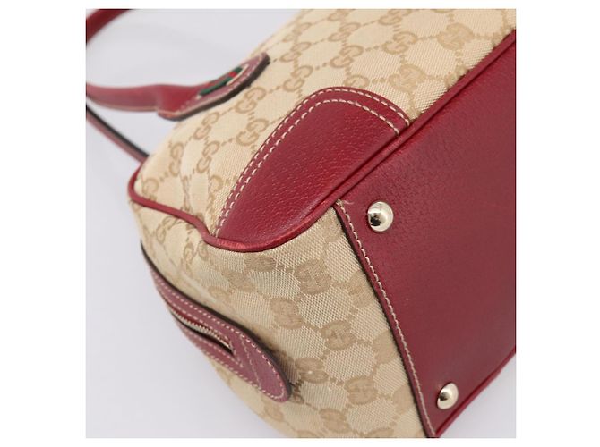 Bolsa Gucci GG Canvas Princey Web Sherry Line Beige Gold 161720 Auth 200889V Bege Dourado - vista 13