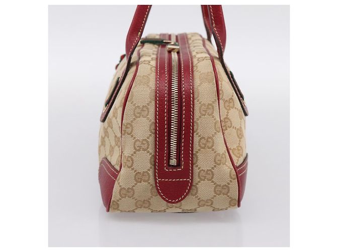 Bolsa Gucci GG Canvas Princey Web Sherry Line Beige Gold 161720 Auth 200889V Bege Dourado - vista 5