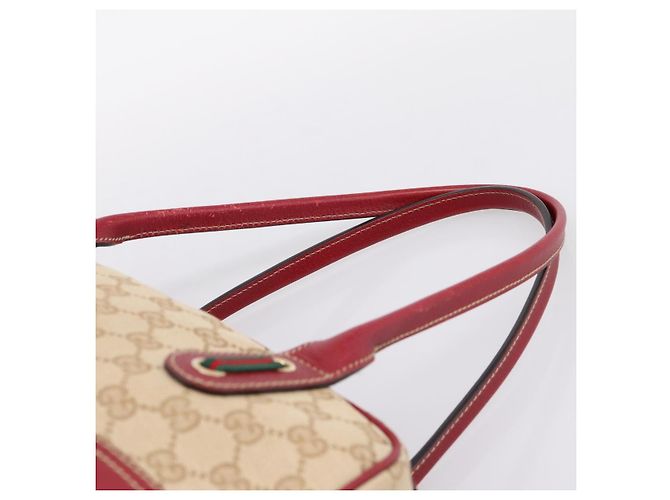 Bolsa Gucci GG Canvas Princey Web Sherry Line Beige Gold 161720 Auth 200889V Bege Dourado - vista 8