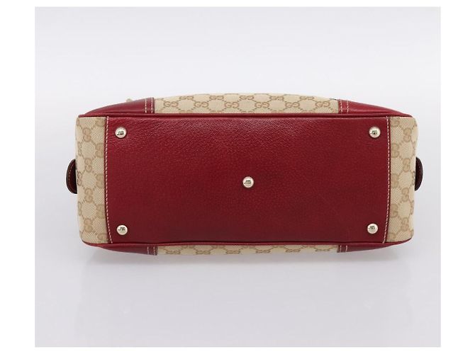 Bolsa Gucci GG Canvas Princey Web Sherry Line Beige Gold 161720 Auth 200889V Bege Dourado - vista 9