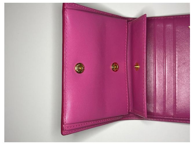 Prada Cartera Saffiano Bow Bi-fold - Magenta Rosa - vista 4